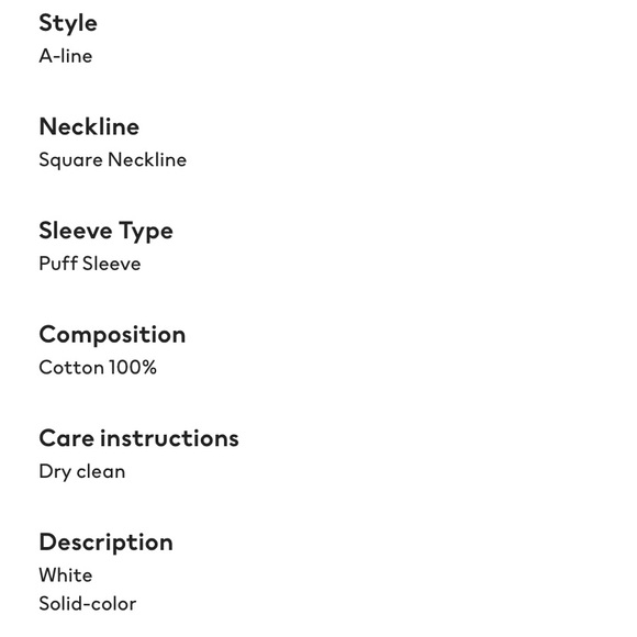 ❌SOLD❌ Puff-sleeved White Cotton A-line Dress - Picture 6 of 7